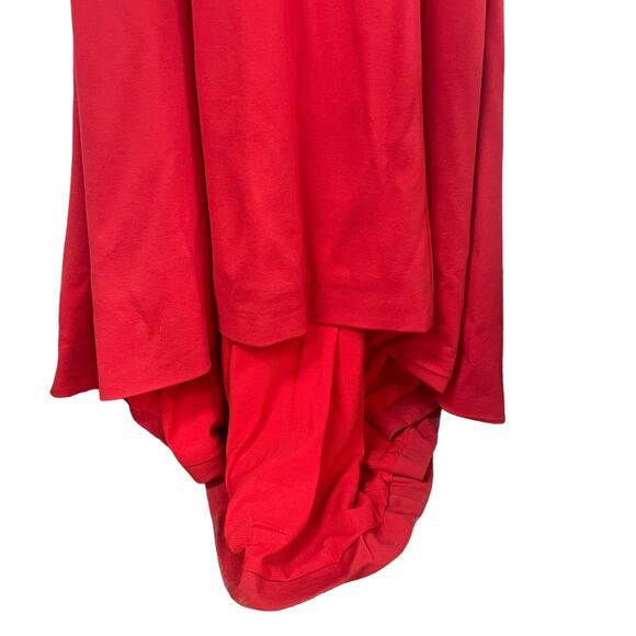 Jovani Style 21899 Fitted Jersey Halter Neck Ruffle Open Back Gown Red 2 ASIS - Picture 4 of 13